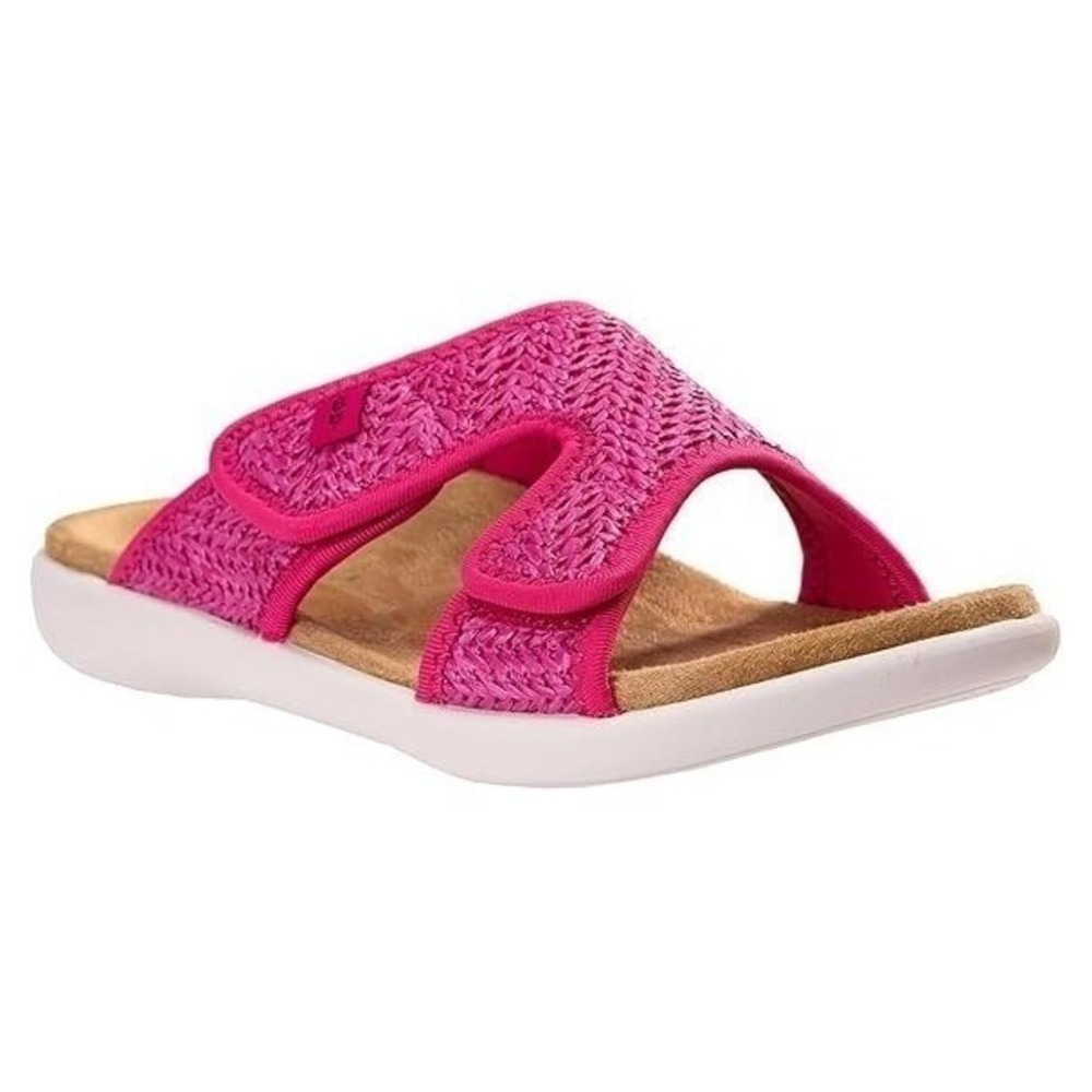 Waco Revitalign Kholo Raffia Women's 10B Comfort Slide Sandals Slip-on Pink